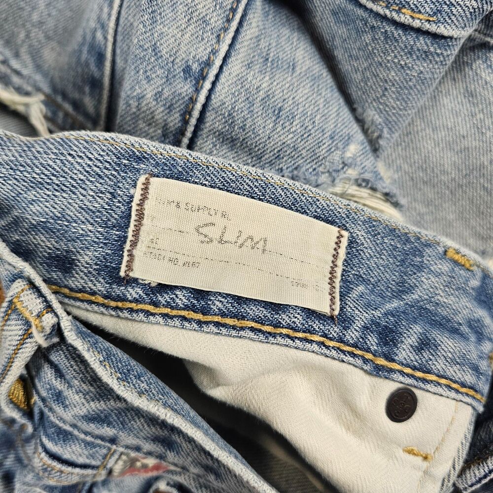 Ralph Lauren Denim Supply Jeans Mens 33x30 Slim Straight Distressed Grunge Work - Picture 7 of 16